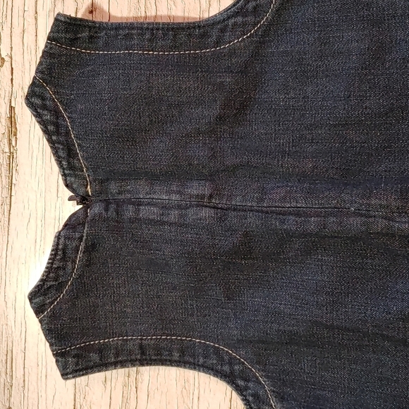 3/$25 BABY Gap Denim dark blue sleeveless dress size 18-24 months - Picture 6 of 9
